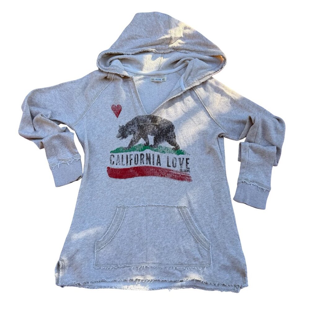 BILLABONG Cream Cotton Hoodie CALIFORNIA LOVE L - Picture 3 of 7
